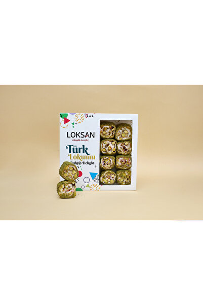LoKSaN Toz Antep Fıstık Kaplı Antep Fıstıklı Sarma Lokum 300gr (FISTIK RÜYASI)
