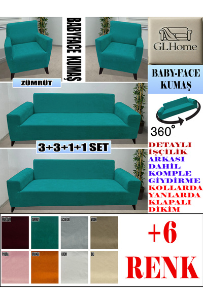 Home BABY FACE KUMAŞ 3+3+1+1 KOMPLE GİYDİRME KANEPE&ÇEKYAT, BOHEM, PORTO, vb....