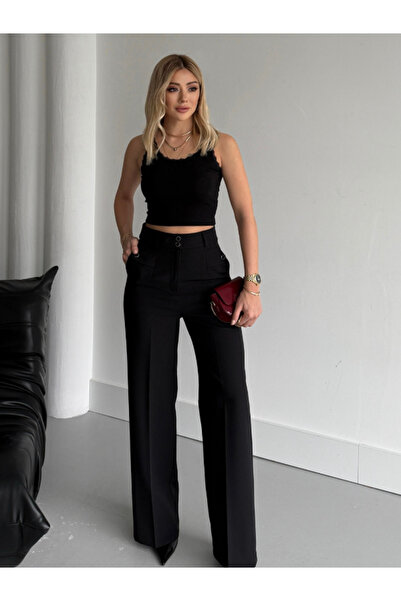 VUNTAL Çift Düğmeli Şık Pantolon