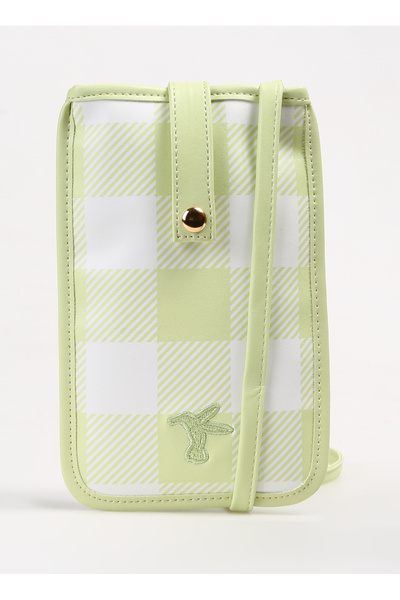 Fabrika Yeşil Kadın Telefon Çantası CHECK-HETA