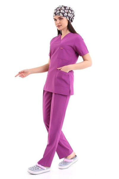 Bilenn Tekstil Set pentru femei cu guler plic - 20 violet deschis