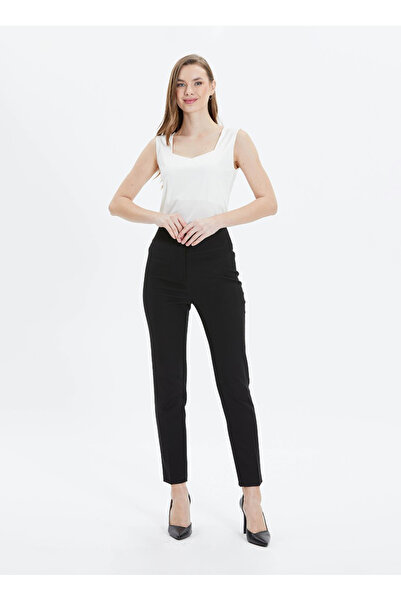 Selen Normal Bel Standart Siyah Kadın Pantolon 24YSL5167