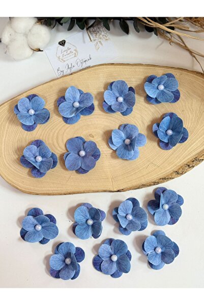 LAYLAEVENTS İncili Ortanca yapay Hazır Çiçek -20li paket mavi