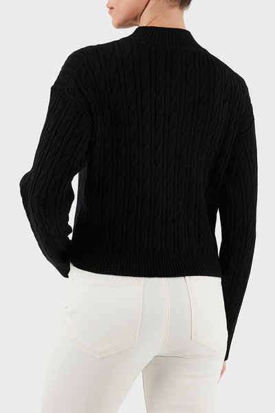 Guess Lavinia Regular Fit Yarım Fermuarlı Dik Yaka Örgü Kazak V5BR02Z0572 KAZAK V5BR02 Z0572 J