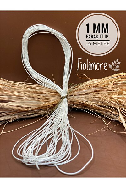 Fiolimore Paraşüt Ipi Ekru 084 Renk 1.kalite 10 Metre Takı Bileklik Anahtarlı...