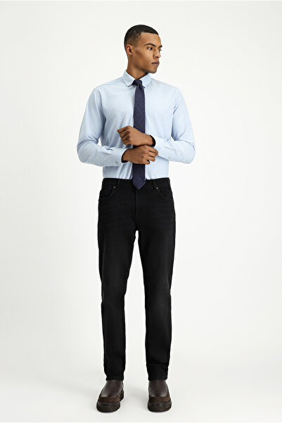 Kiğılı Pantaloni din denim cu croiala normală din Lycra