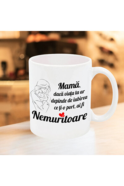 specialgift Personalized Mug 'Immortal Mom', White Ceramic, 325 ml