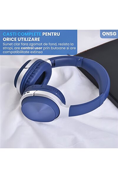 YETI BLT-20 ONSG® Wireless Over-Ear Bluetooth Headphones, Super Bass, Comfort, Blue