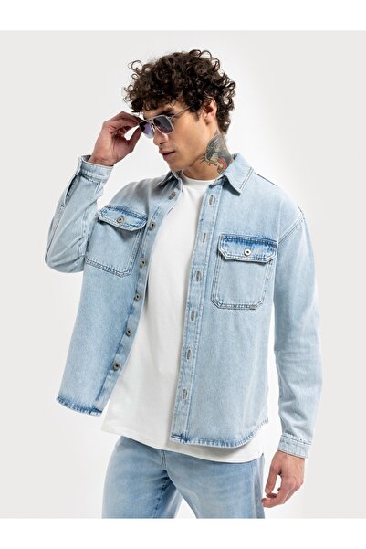 Loft قميص رجالي - مقاس عادي، كم كبير