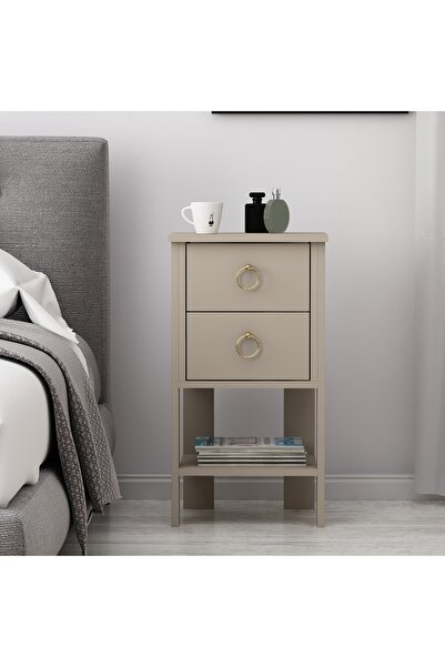 Betroya Cevheri 2 Çekmeceli Komodin - Kumtaşı