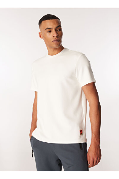 Discovery Expedition Beyaz Erkek Bisiklet Yaka Loose Fit T-Shirt D4SM-TST3277