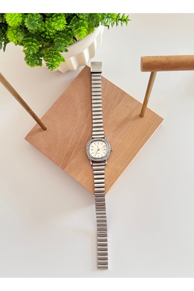 FIERA JEWELRY Silver Color Zircon Stone Adjustable Quartz Steel Women's Wristwatch (Shipped with Box)