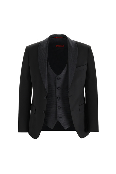 Kiğılı Tuxedo & Groom Suit - Slim Fit Slim Fit with Shawl Collar Vest