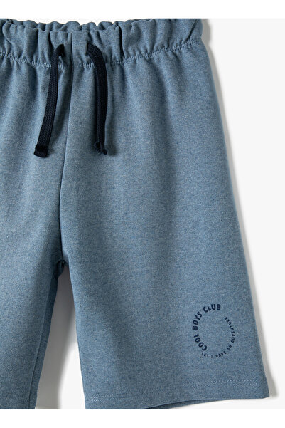 Koton Normal Bel Regular Fit Mavi Erkek Çocuk Şort 4SKB40133TK