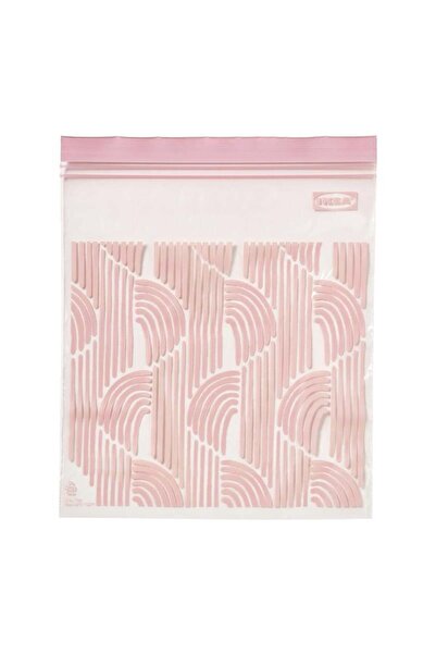 IKEA Istad Kilitlenebilir Buzdolabı Poşeti Uçuk Pembe 2.5 Lt 20 Adet 80592710