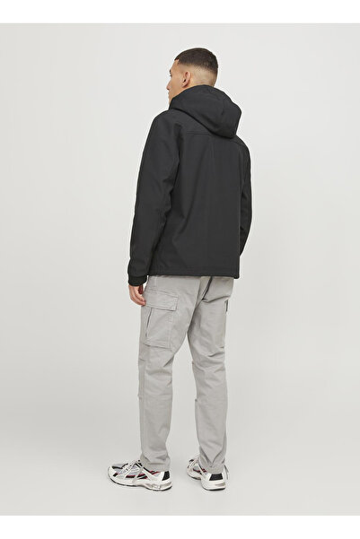 Jack & Jones Чорна чоловіча куртка JCOPRIME EMBROIDERY SOFTSHELL