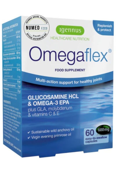 Igennus Healthcare Nutrition Omegaflex-Glucosamine HCl, Omega-3 EPA plus Omega-6 GLA & Micronutrients for Healthy Joints