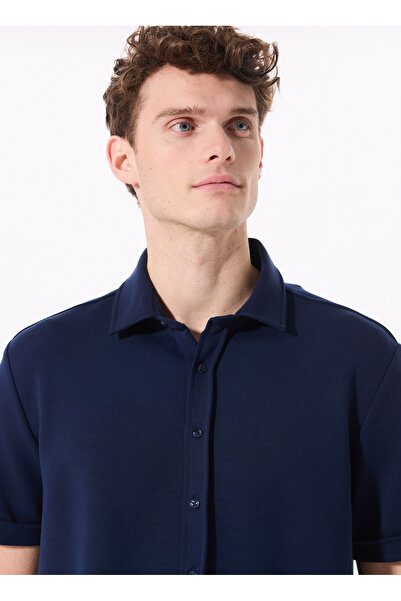 Fabrika Lacivert Erkek Basic Gömlek F4SM-GML 0703