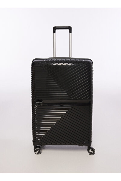 Fabrika Siyah 47x74x26 cm Büyük Boy Çekçekli Sert Valiz FAB-5239
