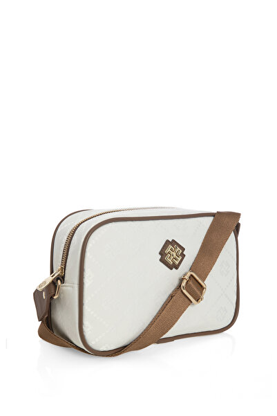 Fossil Beyaz Kadın 24x16x8 cm Saten Çapraz Çanta 05FO24Y5004