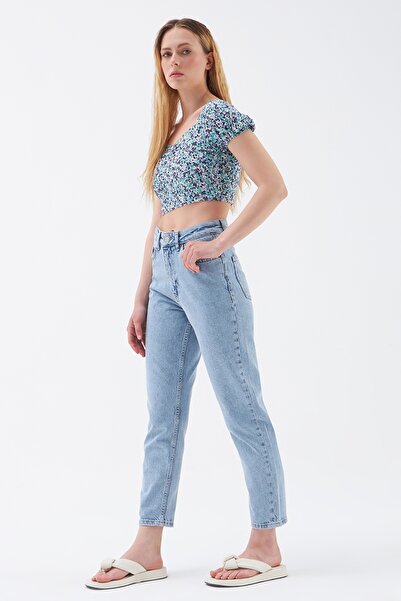 Loft Bluză Crop de damă - mâneci