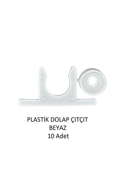 Adilon Plastik Pvc Sineklik Kapı Çıtçıtı (tutucu) 10 Adet Beyaz