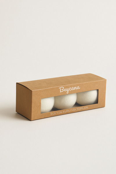 BEYZANA 3Pcs Genuine Wool Dryer Ball Natural Softener Laundry Dryer Balls for Tumble Dryer