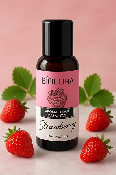 Biolora Çilek Aromaterapi Vücut Masaj & Spa Yağı 150ml.
