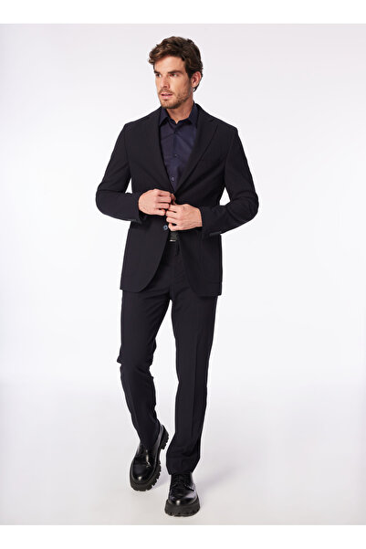 Fabrika Lacivert Erkek Mono Yaka Slim Fit Takım Elbise F4SM-TKM 0361