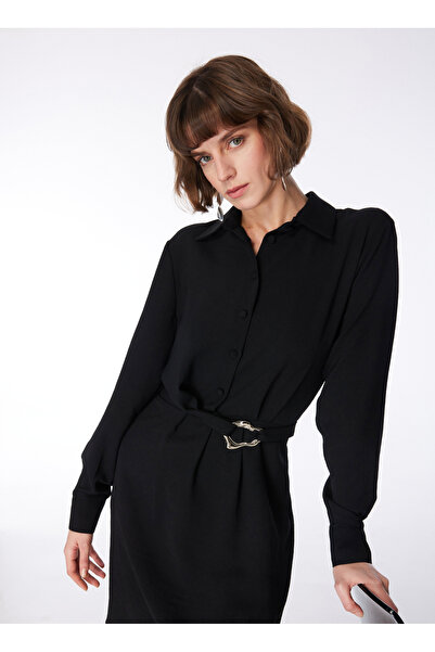 Fabrika Siyah Kadın Basic Elbise F4SL-ELB0858