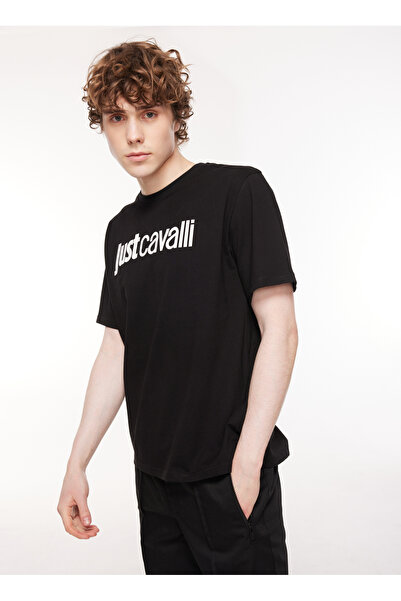 Bisiklet Yaka Siyah Erkek T-Shirt 75OAHT00