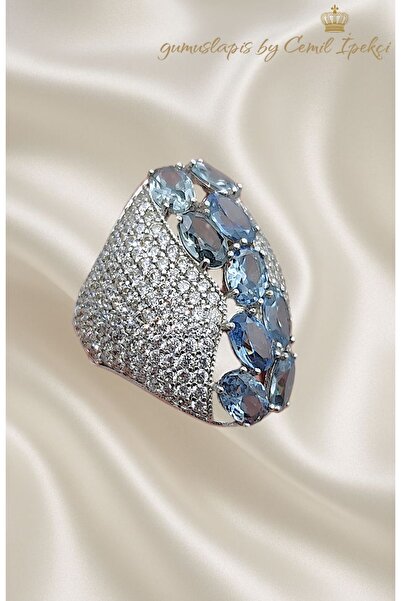 lpsankara Akuamarin Taşlı Gümüş Yüzük