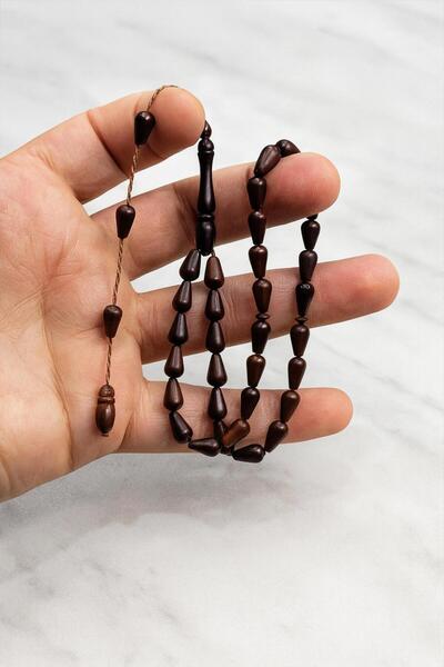 Lio20 7X10 Teardrop Cut Iznik Craft Natural Kuka Wood Prayer Beads – 100% Kuka & Handmade & Gift & Accessory