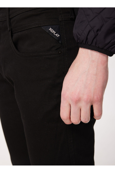 Replay Slim Fit Normal Bel Siyah Erkek Denim Pantolon M914Y 098 BLACK