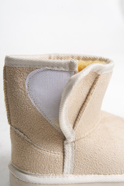 Moda Lime İçi Kürklü Süet Günlük Kullanıma Uygun Uzun Kalın Taban Rahat Giyim Cırtlı Esnek Çocuk Bot