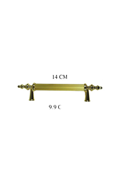 stonechem Silindir Çizgili Kulp Gold 14 cm 2 Adet