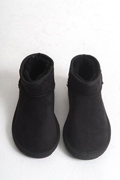 Moda Lime Παιδικές μπότες για κοριτσάκια Tan Cinnamon Ultra Mini Suede με επένδυση από γούνα, χειμερινή χοντρή σόλα