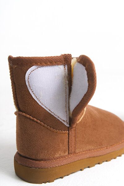 Moda Lime İçi Kürklü Süet Günlük Kullanıma Uygun Uzun Kalın Taban Rahat Giyim Cırtlı Esnek Çocuk Bot