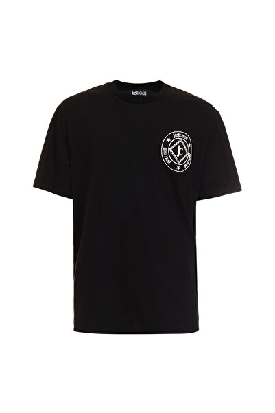 Just Cavalli Bisiklet Yaka Siyah Erkek T-Shirt 75OAHT08
