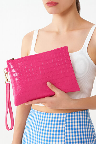 Bagfoni Фуша Кроко Дизайн Ручна Сумка Clutch