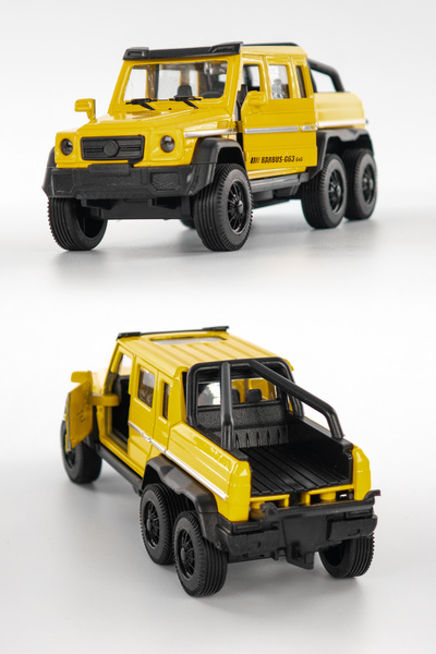 shop نموذج مركبة للطرق الوعرة بـ 6 عجلات - لون أصفر، شكل مركبة معدنية عالية ا...