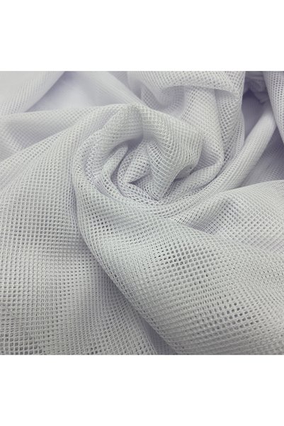 Ak-teksim Kumaş Tekstil Tasarım White Mesh Fabric (160cm Width) Lightweight, Flexible, Laundry Net, Bag, Raincoat, Shorts Lining