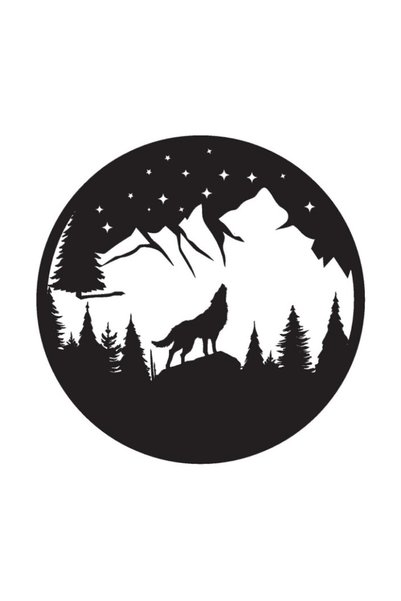 Generic Brand Wolf And Nature Model 1 Auto Sticker 25 x 25 Cm