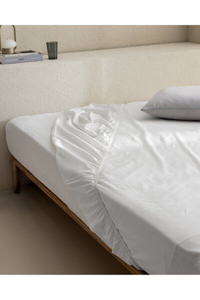 Madame Coco Manon Ranforce Spannbettlaken, King Size Plus, 100 % Baumwolle, Weiß