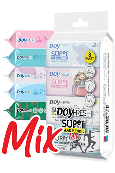 Muhtelif Doyfresh Mini Islak Cep Mendil 8 Li