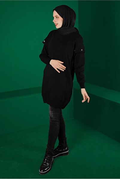 Alvina KNOB DETAILED KNITWEAR TUNIC 43166