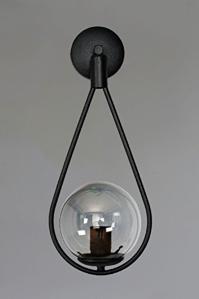 VENON AYDINLATMA KENT APLİK CAMLI SİYAH (GLOP FÜME CAM)