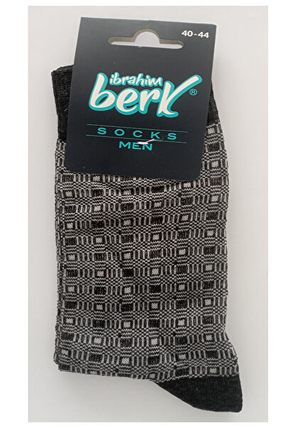 İbrahim Berk 5 Çift Erkek Dikişli Kareli Uzun Soket Çorap Karışık Renkli Klasik Çorap Seti