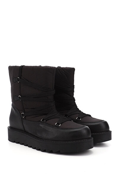 GÖNDERİ(R) ČERNÉ dámské sněhule s kulatou špičkou 06415