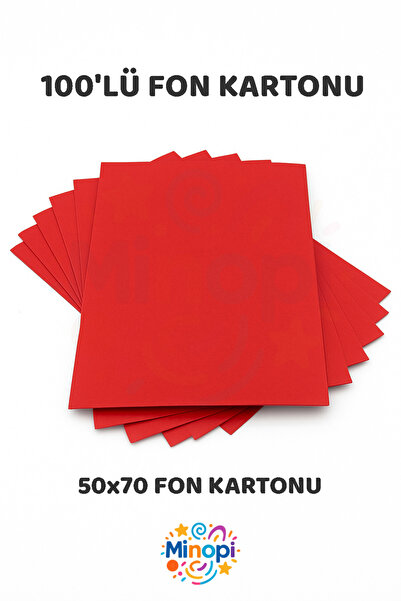 Minopi Red Background Cardboard 50X70 cm 100-Pack Colored Background Cardboard Thick Large Size